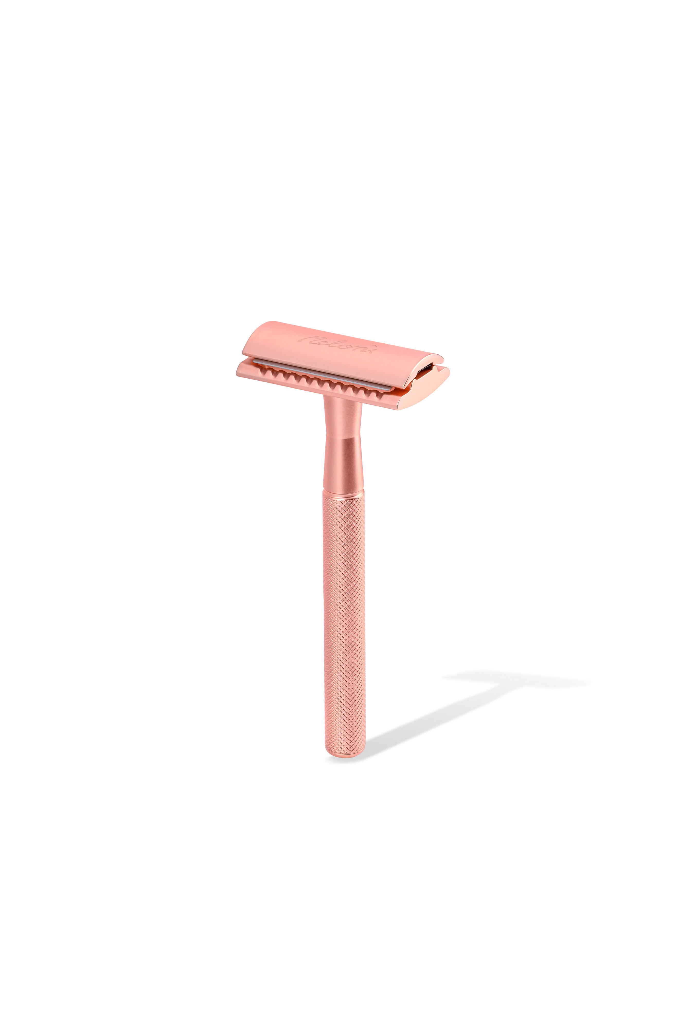 Classic Stainless Steel Razor with Replacement Double Edge Blades